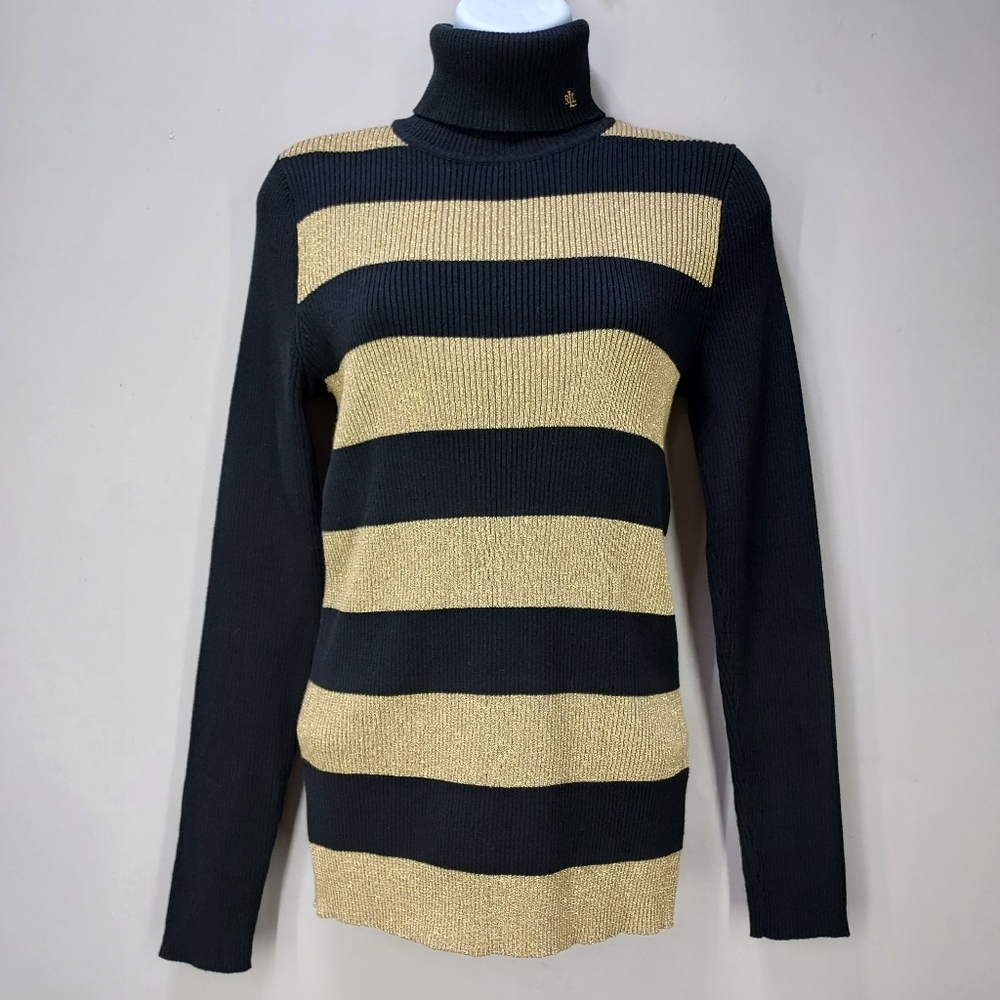 Lauren Ralph Lauren Rib Knit Turtleneck Sweater